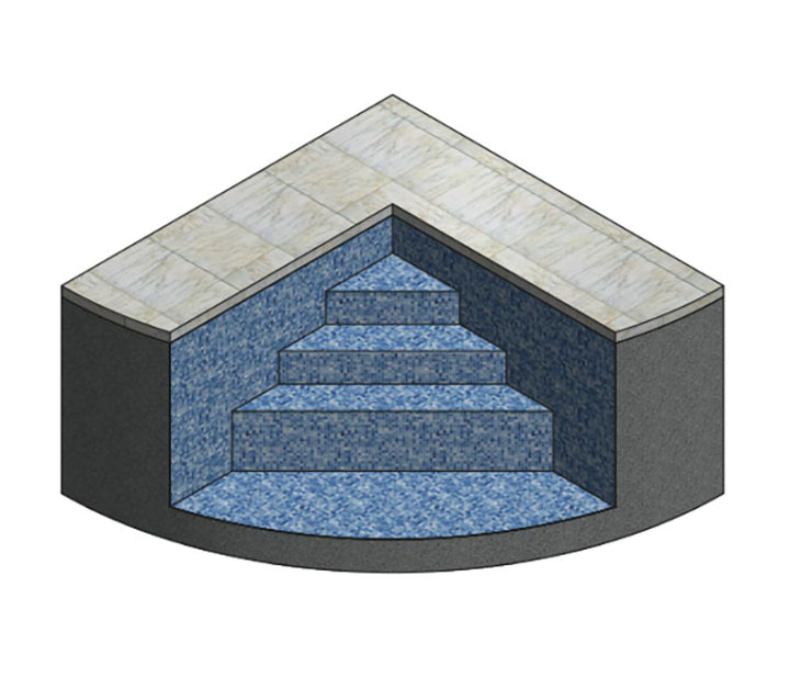 Komplette Ecktreppe
