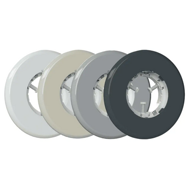 Vit cirkulär LED poollampa Lumiplus Flexi med mjukt sken i vit, beige, grå och svart