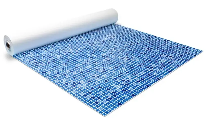 Snap-in-Poolfolie auf Rolle für einen Pool mit 4 x 8 x 1 – blaue Mosaikfliesen