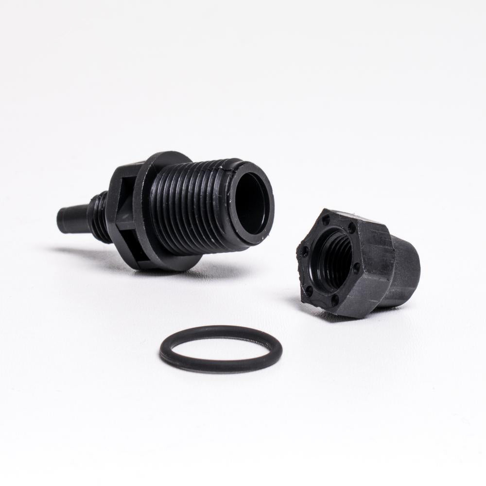 Mutter, O-ring och slangadapter till kemikaliepump