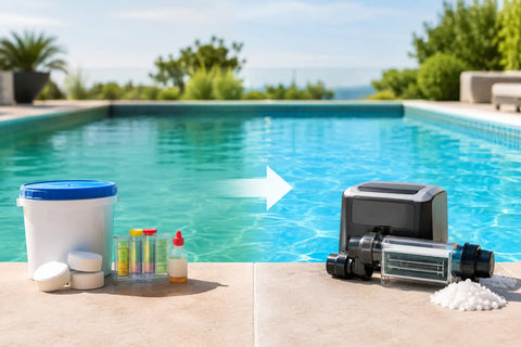 Aufrüstung von Chlorpool zu Salzwasserpool