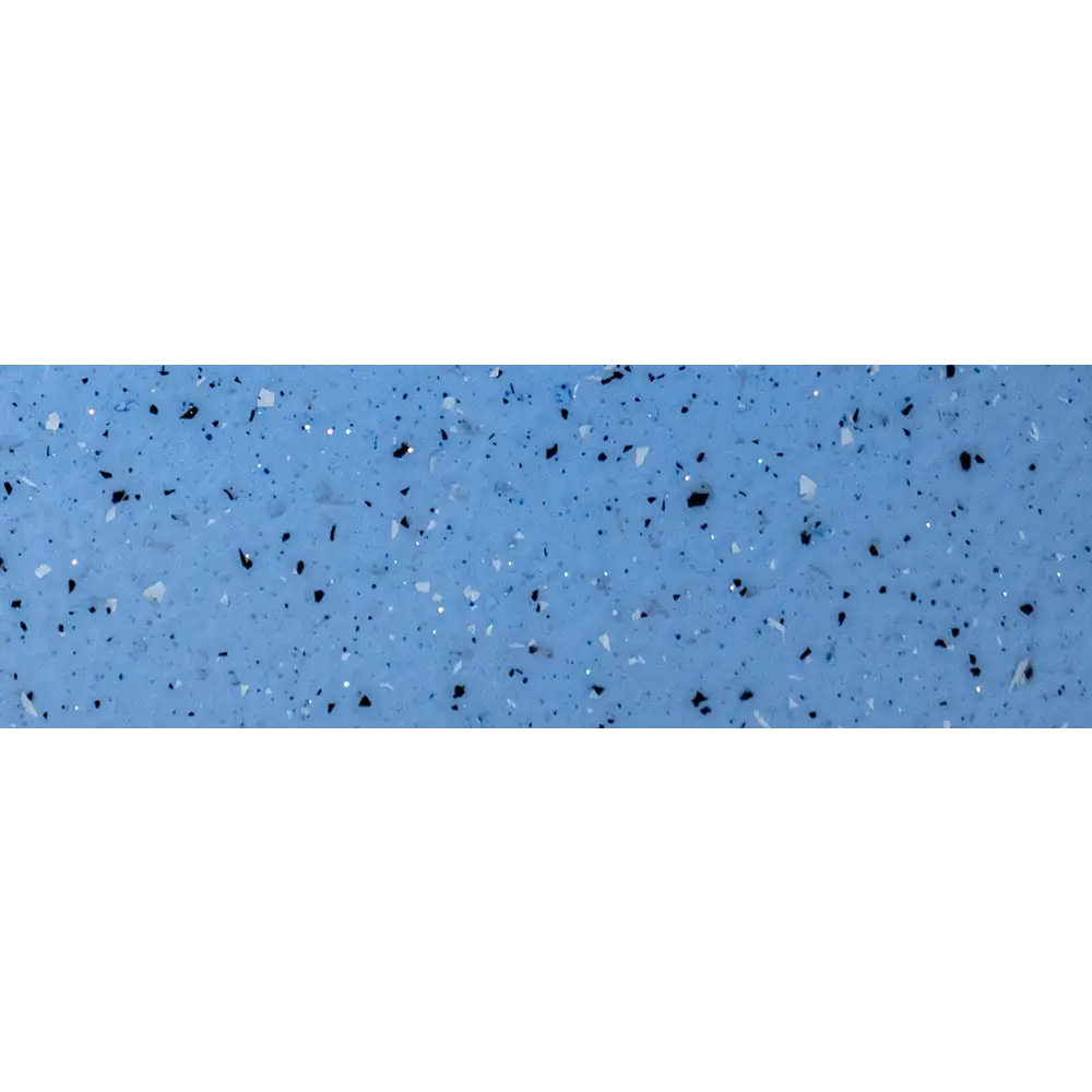 Ljusblå terrazzo medelstor pool Grenada glasfiberpool med vit ram