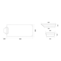 Medelstor glasfiberpool Grenada med rektangulär planter i betong