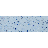 Ljusblå glasfiberpool Mini Victoria med skimrande blå och svarta glasskärvor