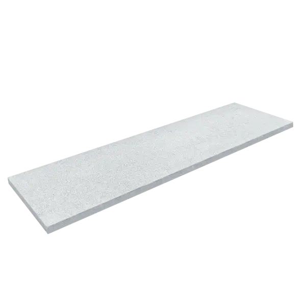 Vit texturerad rektangulär stenplatta i Natura Modena paket med klart blått vatten