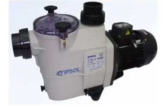 Kripsol KSE100 poolpump med vit plast, svart motor och transparent lock