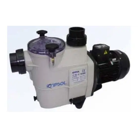Kripsol KSE100 poolpump med vit plast, svart motor och transparent lock