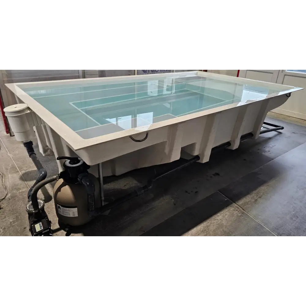 Vit plastorganisator för wellness pool ovanmark med mira390 388x228x80