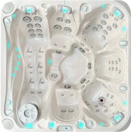 PassionSpa Admire Whirlpool – blaue LED-Beleuchtung, Massagedüsen