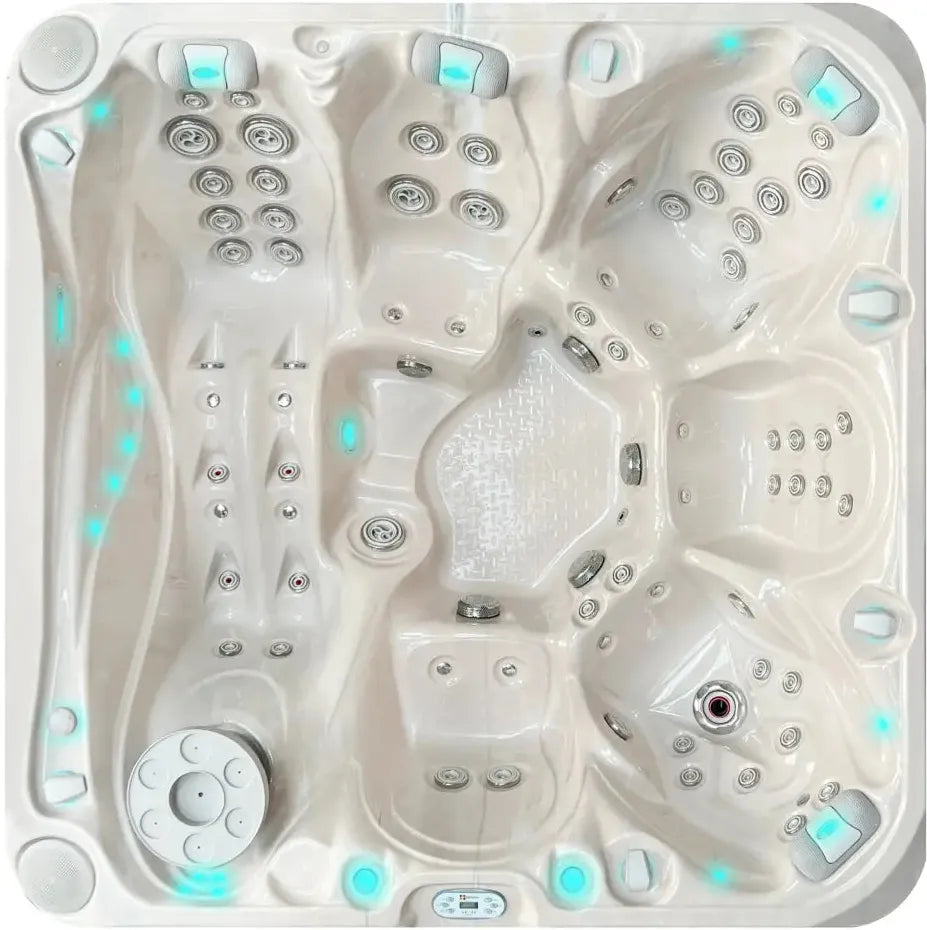 PassionSpa Admire Whirlpool – blaue LED-Beleuchtung, Massagedüsen
