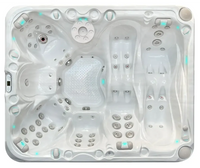 PassionSpa Desire Whirlpool – Signature Collection, weißes Acryl, Sitzplätze, Massagedüsen, blaue LED-Beleuchtung