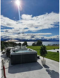 PassionSpa Ecstatic Mighty Wave Whirlpool – modernes Design, graue Ausführung, rechteckige Form, Massagedüsen