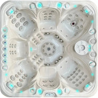 PassionSpa Excite Mighty Wave Whirlpool – weiße Ausführung, blaue LED-Beleuchtung, Massagedüsen