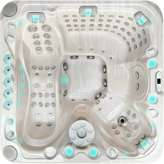 PassionSpa Felicity Mighty Wave Whirlpool – weiße Ausführung, weißer Innenraum, LED-Beleuchtung, Massagedüsen