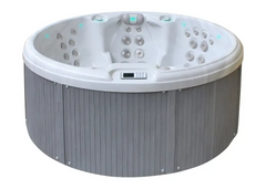 PassionSpa Recharge Whirlpool – Pure Collection, weiß und grau, Massagedüsen, Bedienfeld