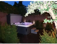 PassionSpa Relax Whirlpool – Pure Collection, weiß und grau, integrierte Treppe