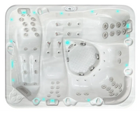 PassionSpa Repose Whirlpool – Pure Collection, weiße Ausführung, blaue LED-Beleuchtung, Massagedüsen
