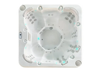 PassionSpa Resettle Whirlpool – Pure Collection, weißes Acryl, Sitzplätze, Massagedüsen, blaue LED-Beleuchtung