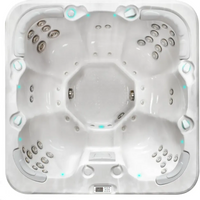 PassionSpa Rewind Whirlpool – Pure Collection, weißer Innenraum, Sitzplätze, Massagedüsen, blaue LED-Beleuchtung