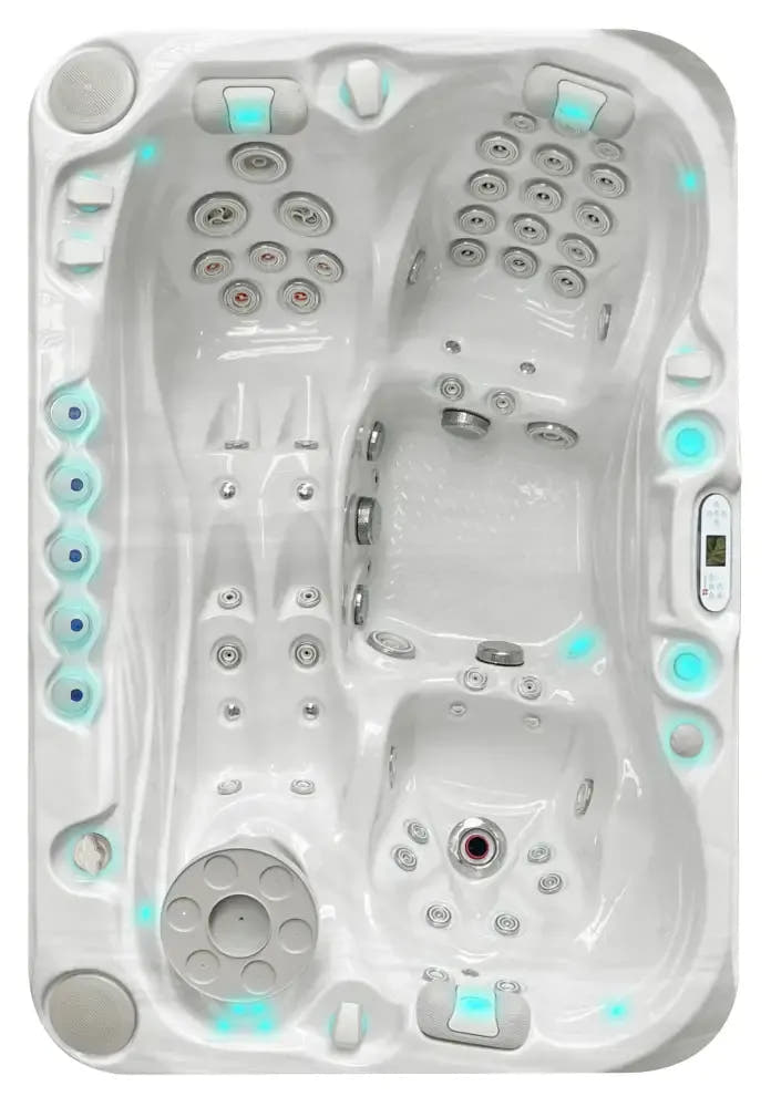 PassionSpa Sensation Whirlpool – weiße Ausführung, LED-Beleuchtung, Massagedüsen