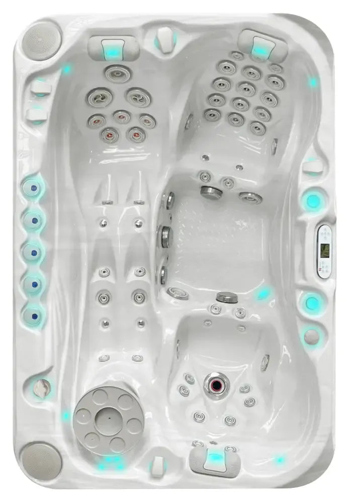 PassionSpa Sensation Whirlpool – weiße Ausführung, LED-Beleuchtung, Massagedüsen
