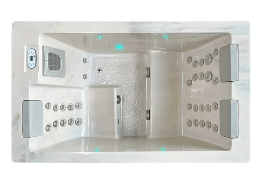 PassionSpa Serene 3 Whirlpool – beiges Marmormuster, Massagedüsen