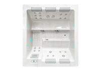 PassionSpa Serene 5 Whirlpool – weiße Ausführung, rechteckige Form, Massagedüsen, LED-Beleuchtung, Bedienfeld
