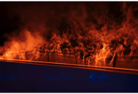 PassionSpa Serene 6 Whirlpool – Feuerstelle, orangefarbene Flammen, dunkle Oberfläche