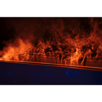 PassionSpa Serene 6 Whirlpool – orangefarbene Flammen, dunkle Oberfläche, reflektierende Oberfläche