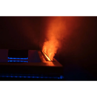 PassionSpa Serene 6 Whirlpool – modernes Design, Feuerstelle, orangefarbene Flammen, blaue LED-Beleuchtung