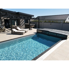 ICON KIT S3 Poolüberdachung – 4 x 9, rechteckiger Pool, transparente Paneele, Seitentür, einzelne anthrazitfarbene Schiene, Pool kaufen