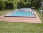 Poolüberdachung nivo kit 1060WC 4.5×10.5 ELOX (Stegplatten, Seitentür)