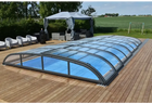 poolüberdachung NIVO KIT 650B 3.5×6.5 (Klarglas, Seitentür)