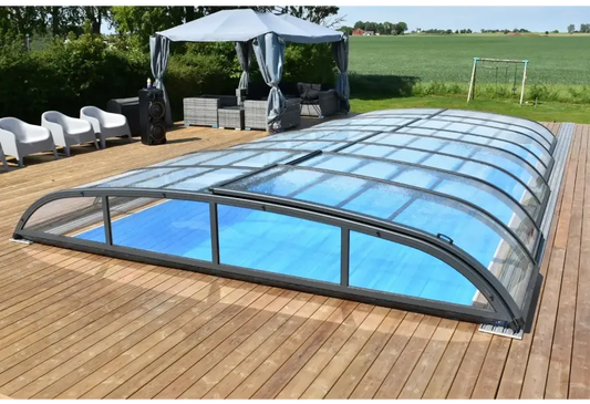 Nivo Kit 960B Poolüberdachung – stilvolles Design, modernes Design, Bogenform, transparente Paneele