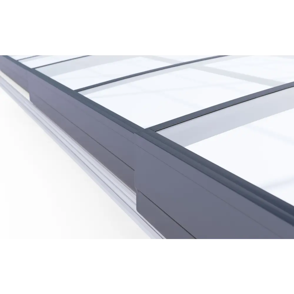 Elegant pooltak Sydney med modern grå aluminiumram och flexibilitet för pool