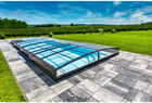 Poolüberdachung Albixon Sydney 4,5×8 (Einzelschiene, Anthrazit)
