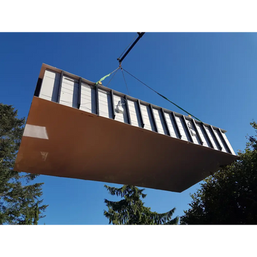 Pooltime Exklusiv dagbädd med rostfärgad panel och slats