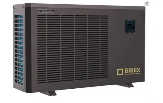 Dunkelgraue Brilix InverBoost XHPFDPLUS Wärmepumpe mit belüfteter Frontplatte