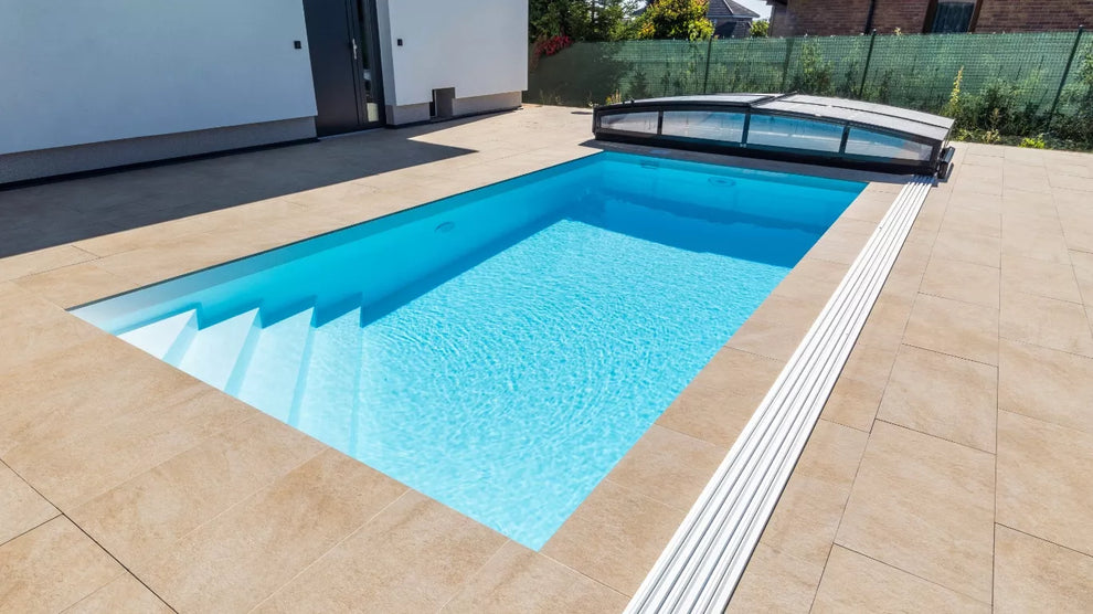 Poolüberdachung Albixon Casablanca Infinity 4×8.5 Klarplastik