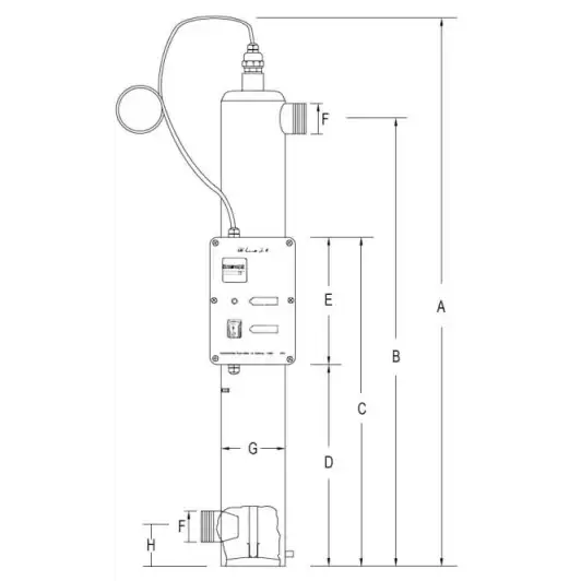 Industriell cylindrisk vattenpump i rostfritt stål för poolrening med UVC, köp poolutrustning