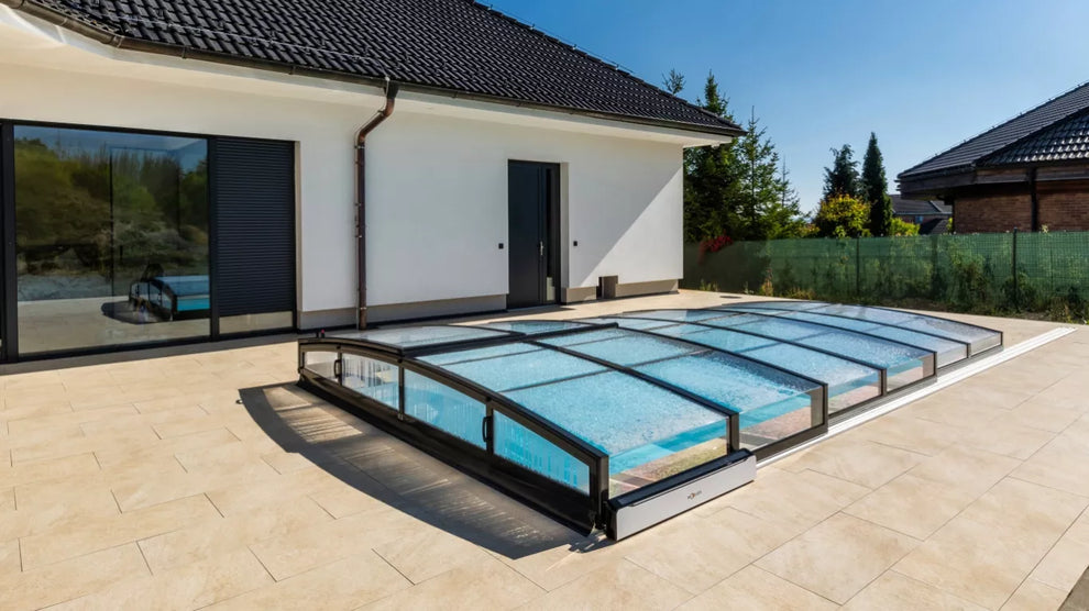 Poolüberdachung Albixon Casablanca Infinity 4×8.5 Klarplastik