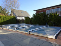 Pooltag Master PLUS 3×6 enkelt skinne, 6 mm klar plast