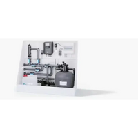 Grå cylindrisk sandfiltertank i Thermopp Poolpaket Qbig-system