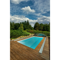 ThermoPP Poolpaket QBig 3×7 med rektangulär pool i klart blått vatten